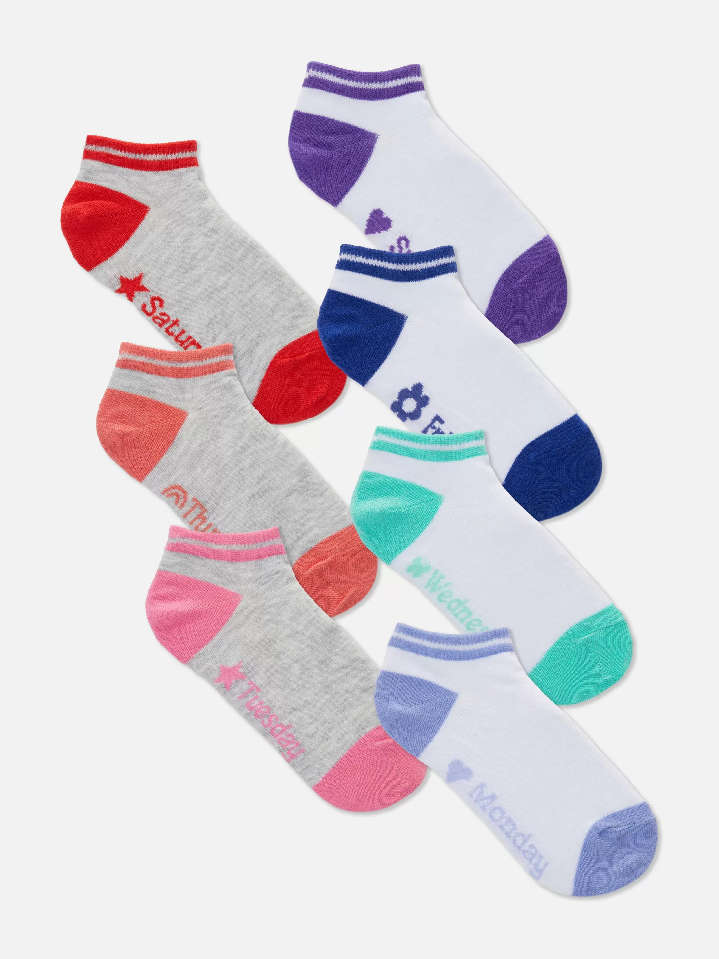 Primark Sokken, Maillots En Panty'S^Enkelsokken Voor Elke Dag Van De Week, 7 Paar