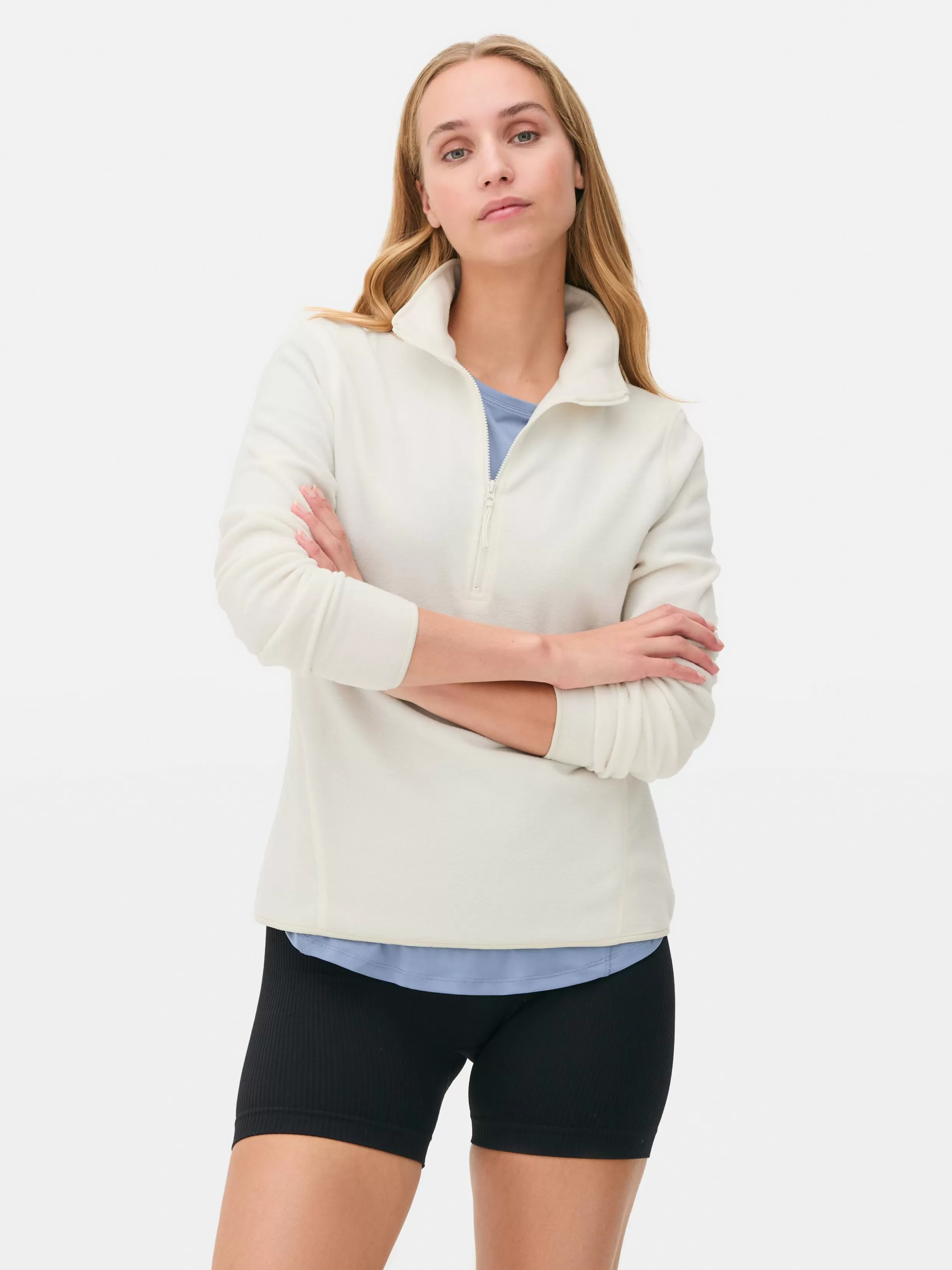 Primark Truien En Vesten^Fleece Trui Met Halve Rits