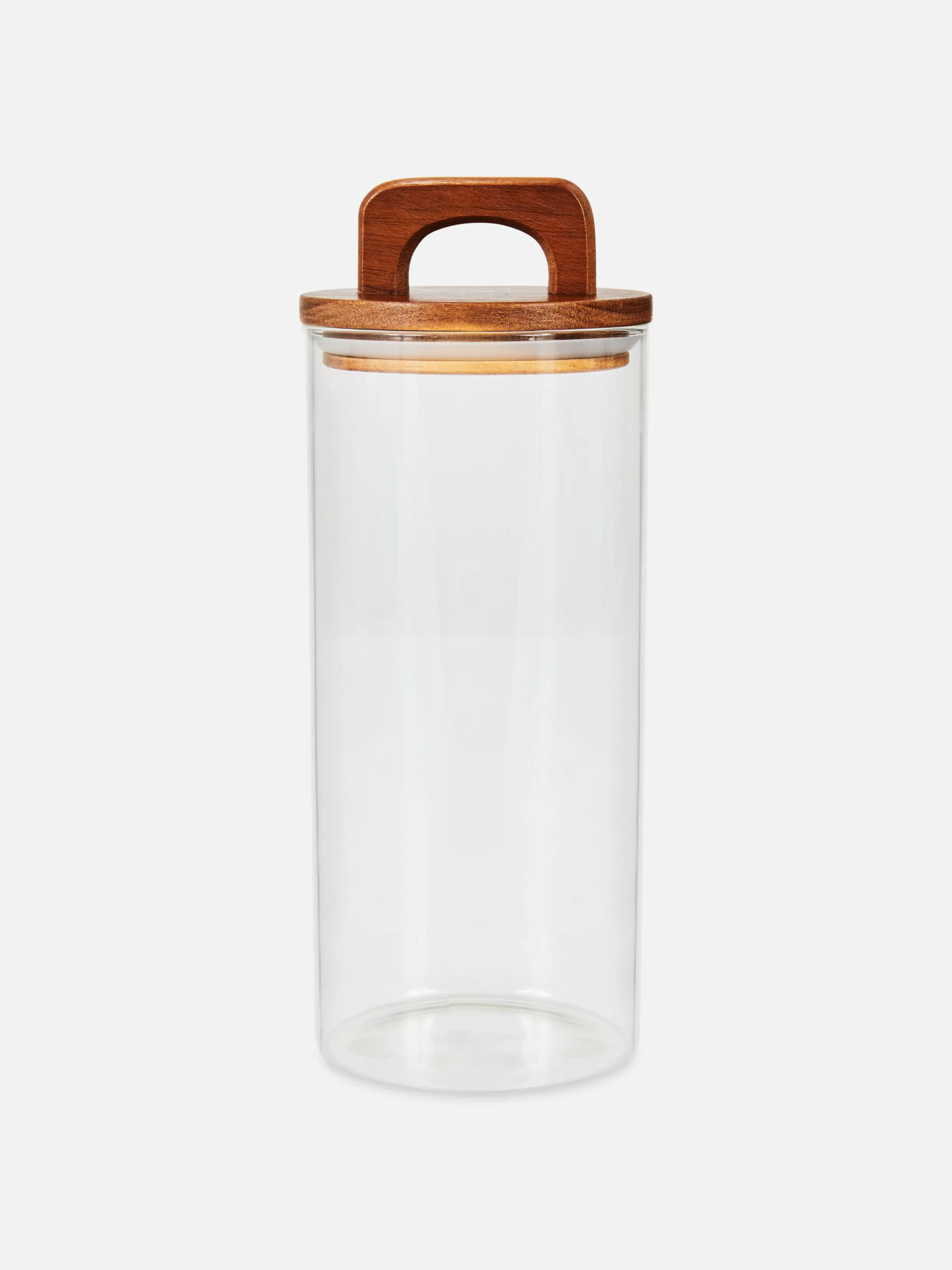 Primark Servies^Glazen Pot Met Houten Handvat, Hoog