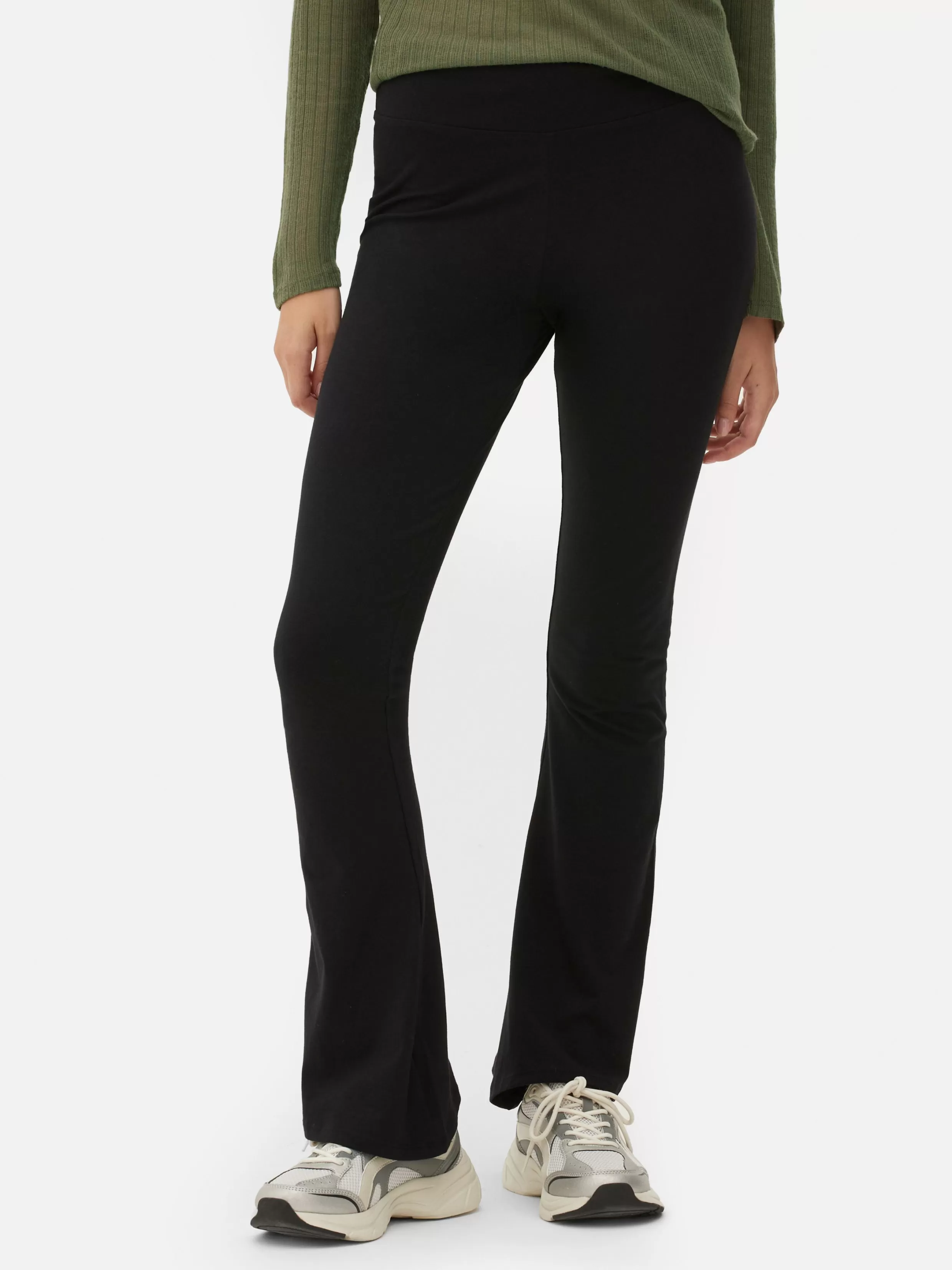 Primark Broeken En Leggings^Jersey Legging Met Hoge Taille En Wijde Pijpen