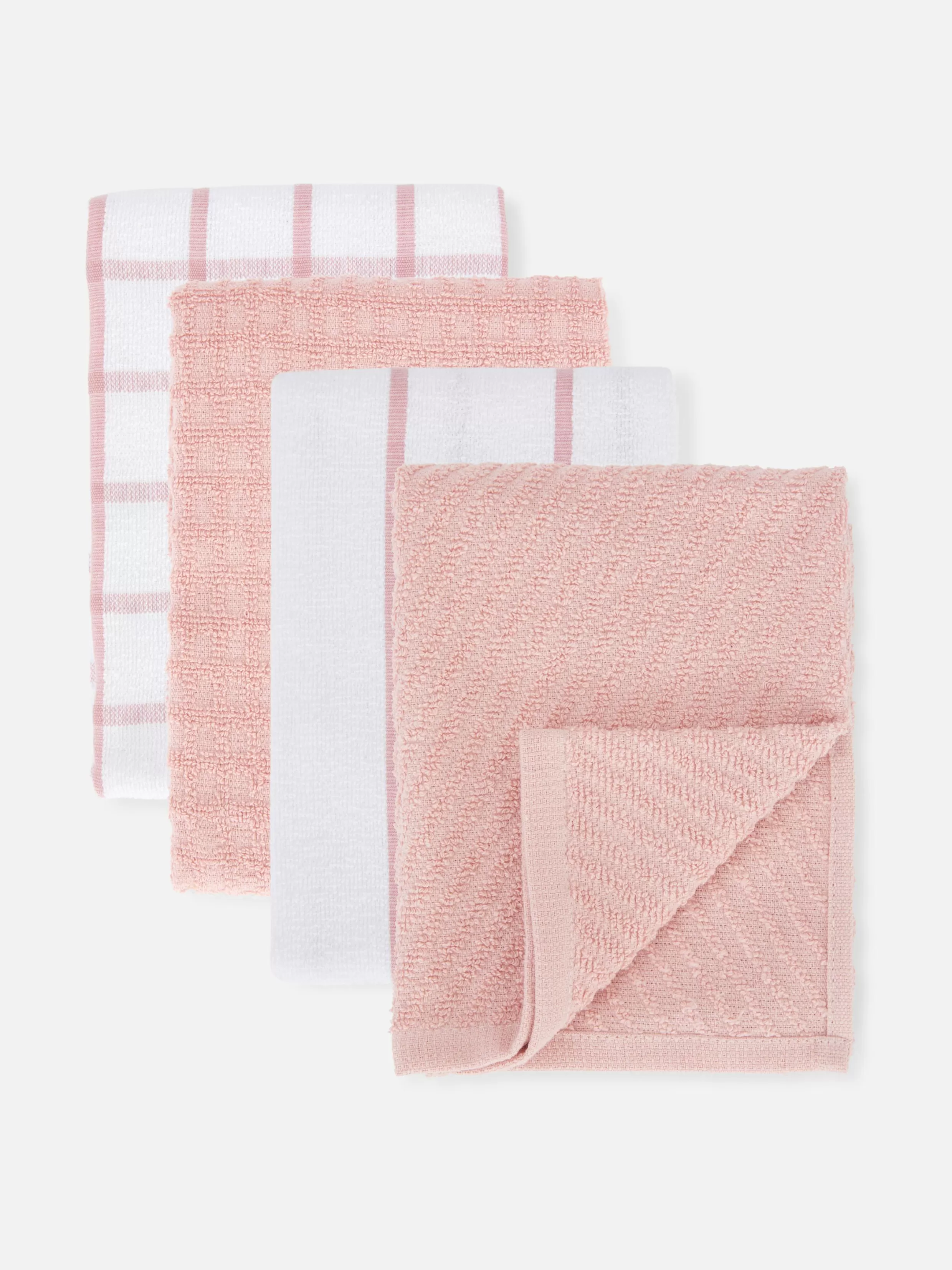 Primark Servies^Katoenen Theedoeken Van Badstof, Set Van 4