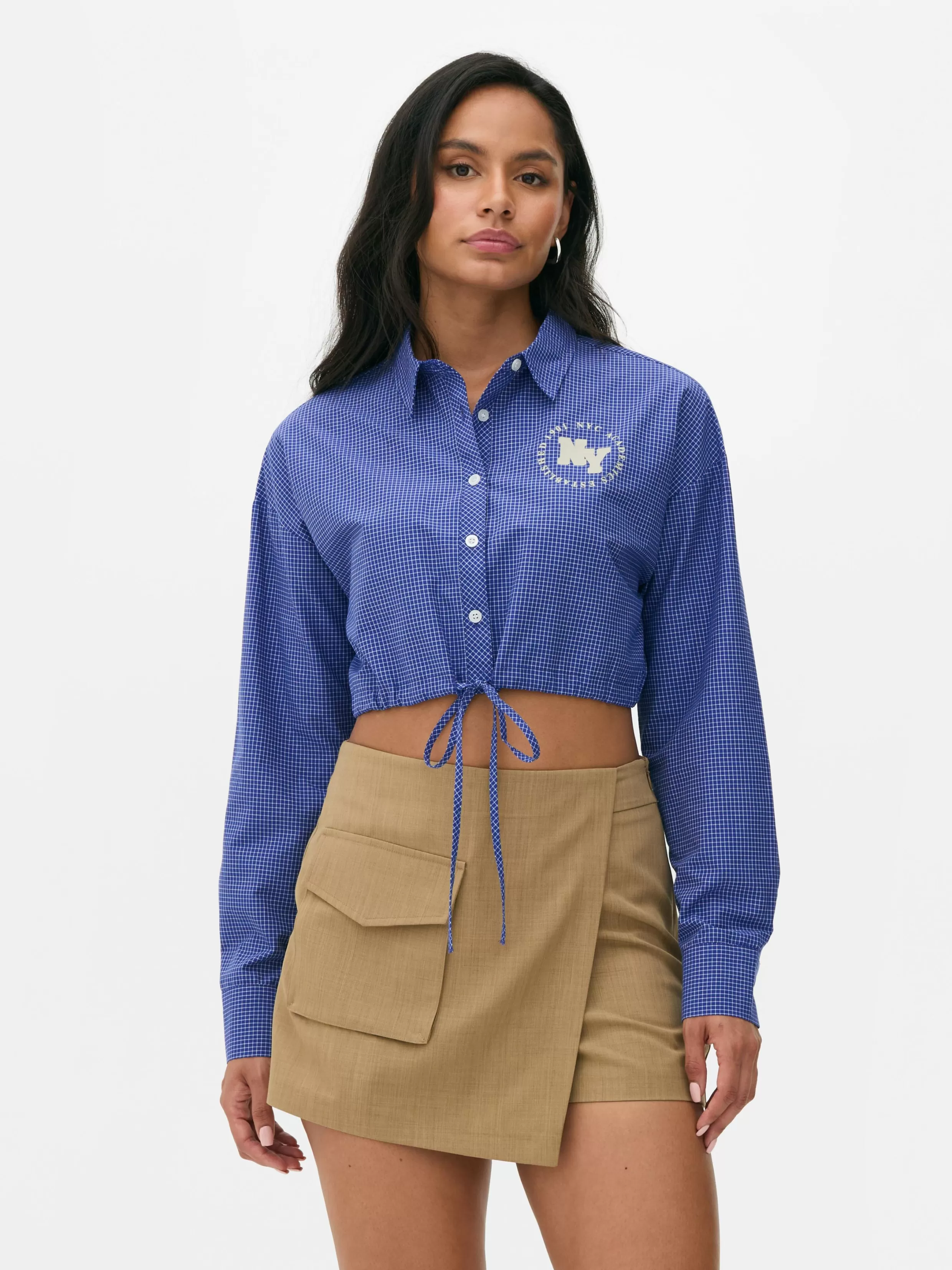Primark Overhemden En Blouses^Kort Overhemd Met Trekkoord In De Taille