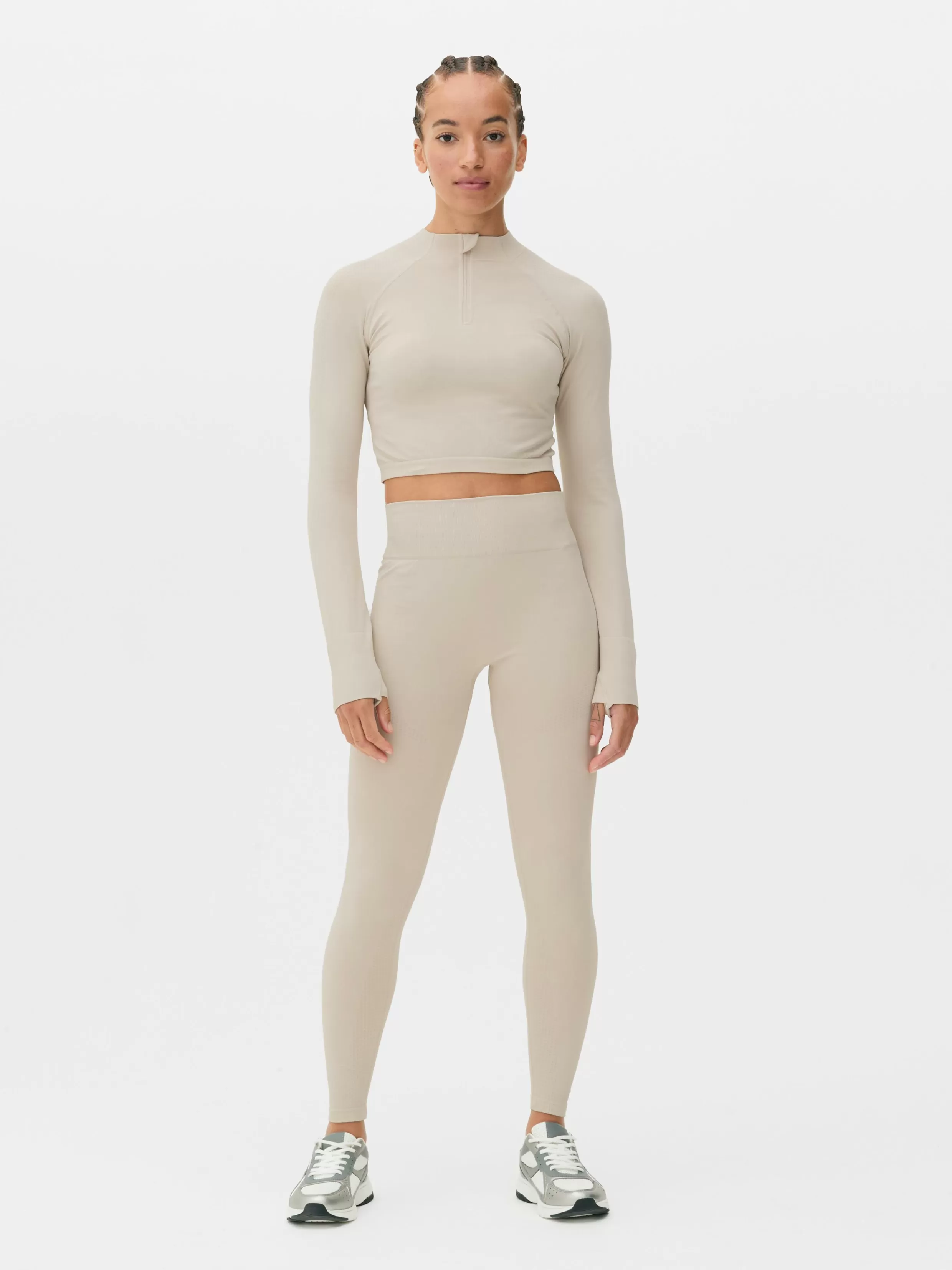 Primark Fitnesskleding En Activewear^Naadloze Corrigerende Sporttop Met Lange Mouwen
