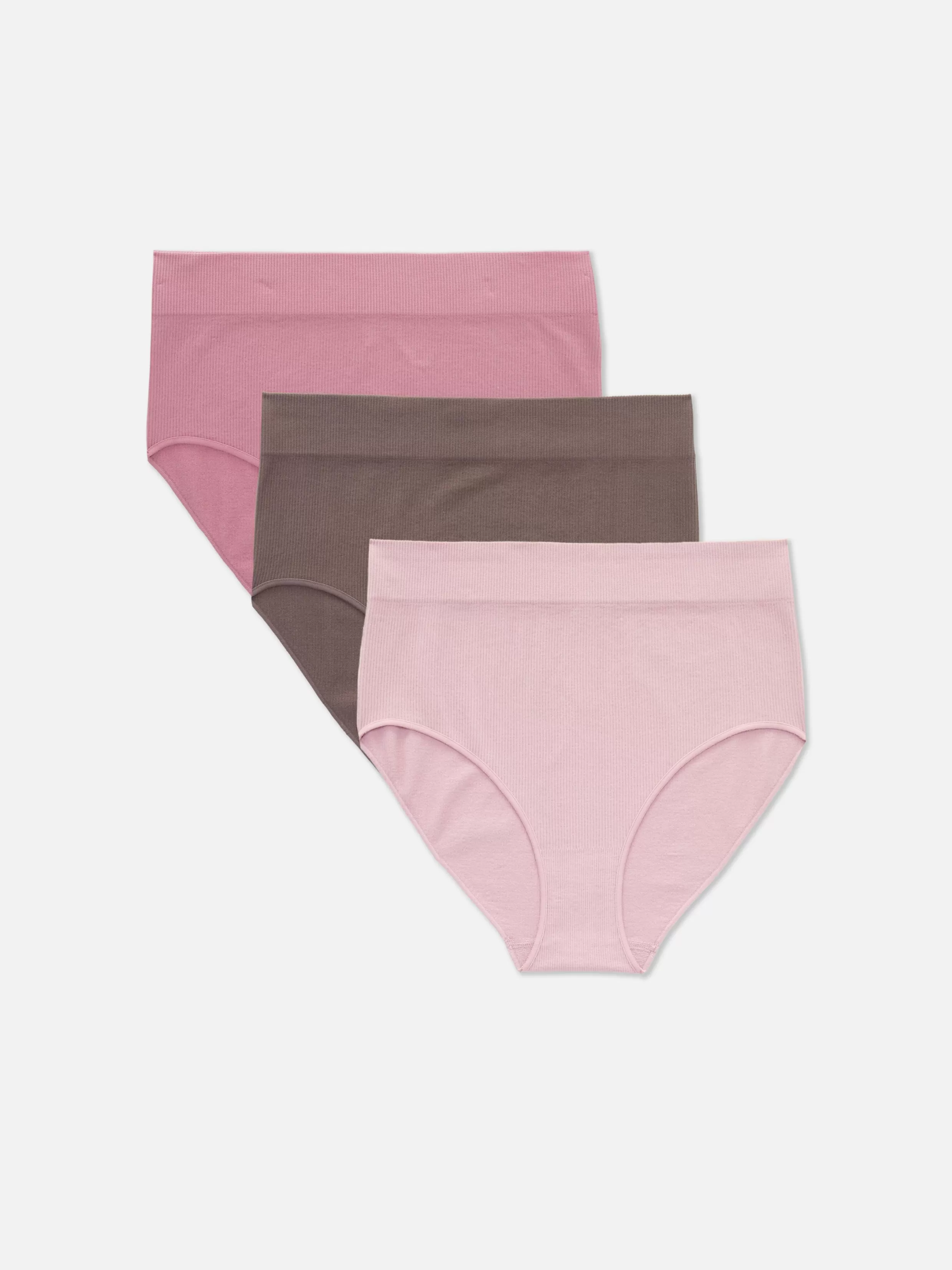 Primark Ondergoed^Naadloze Geribde Slips Met Hoge Taille, Set Van 3