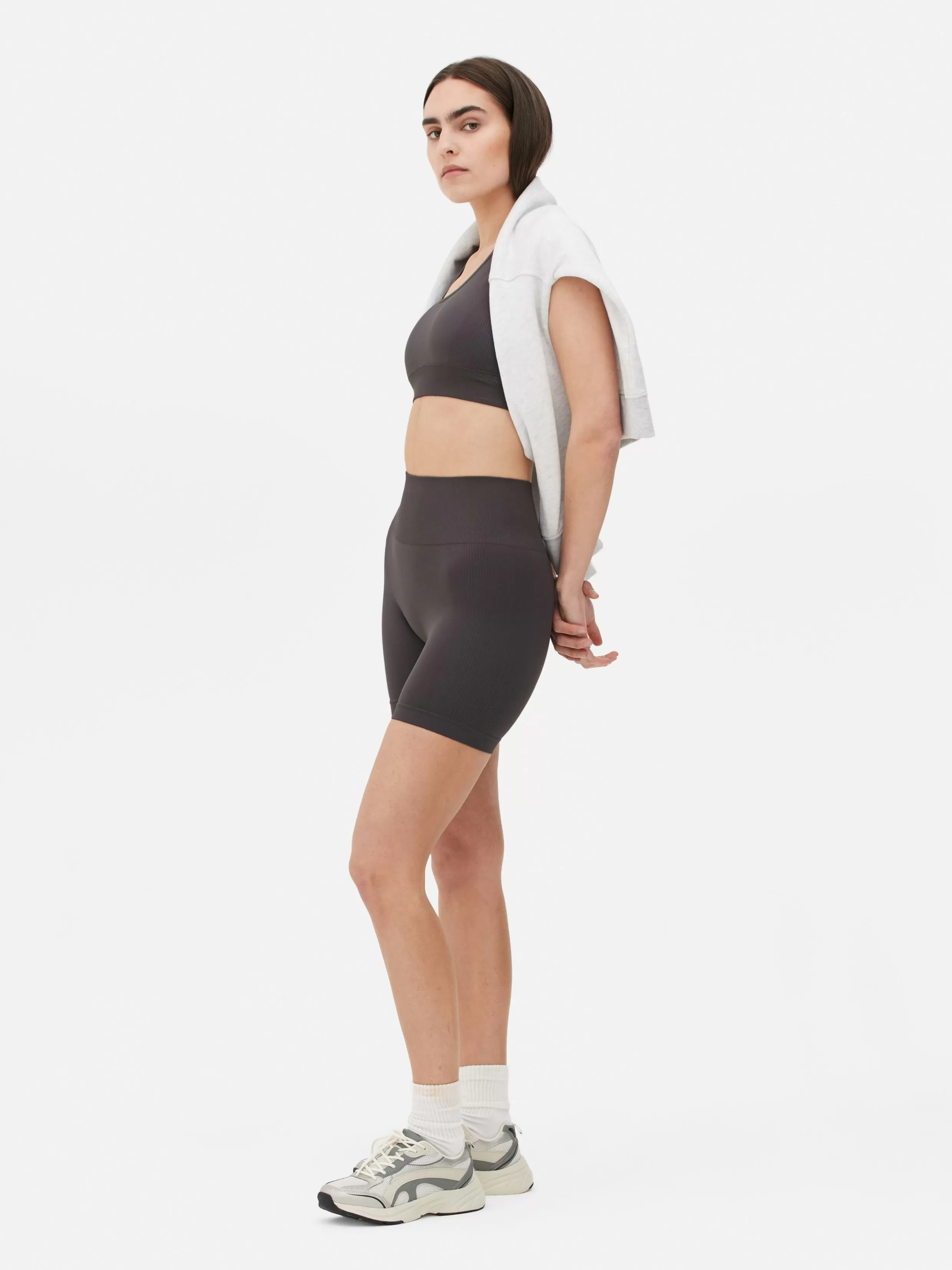 Primark Fitnesskleding En Activewear^Naadloze Korte Sportbroek Met Hoge Taille