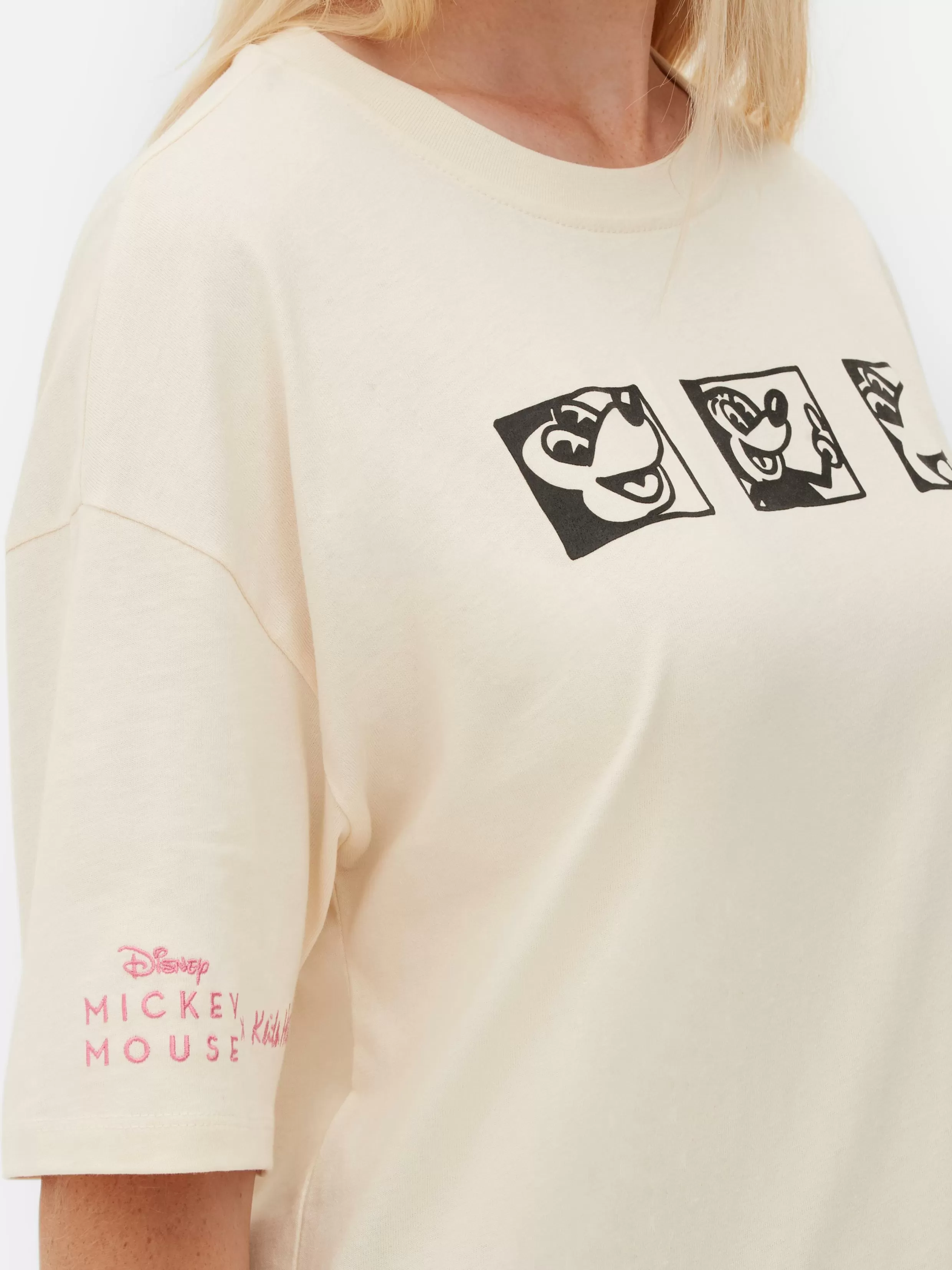 Primark Tops En T-Shirts^Oversized T-shirt Disney's Mickey Mouse X Keith Haring