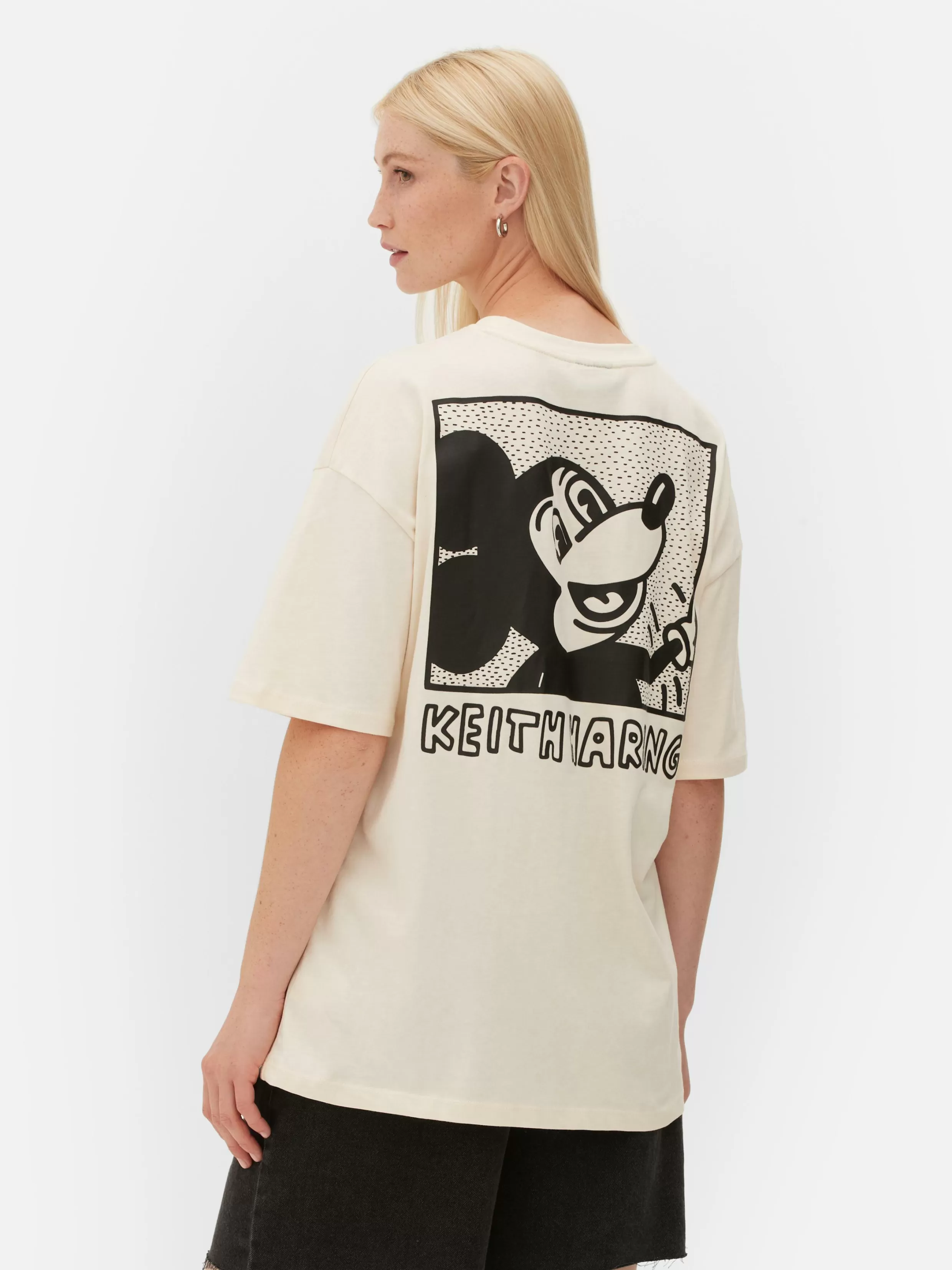 Primark Tops En T-Shirts^Oversized T-shirt Disney's Mickey Mouse X Keith Haring
