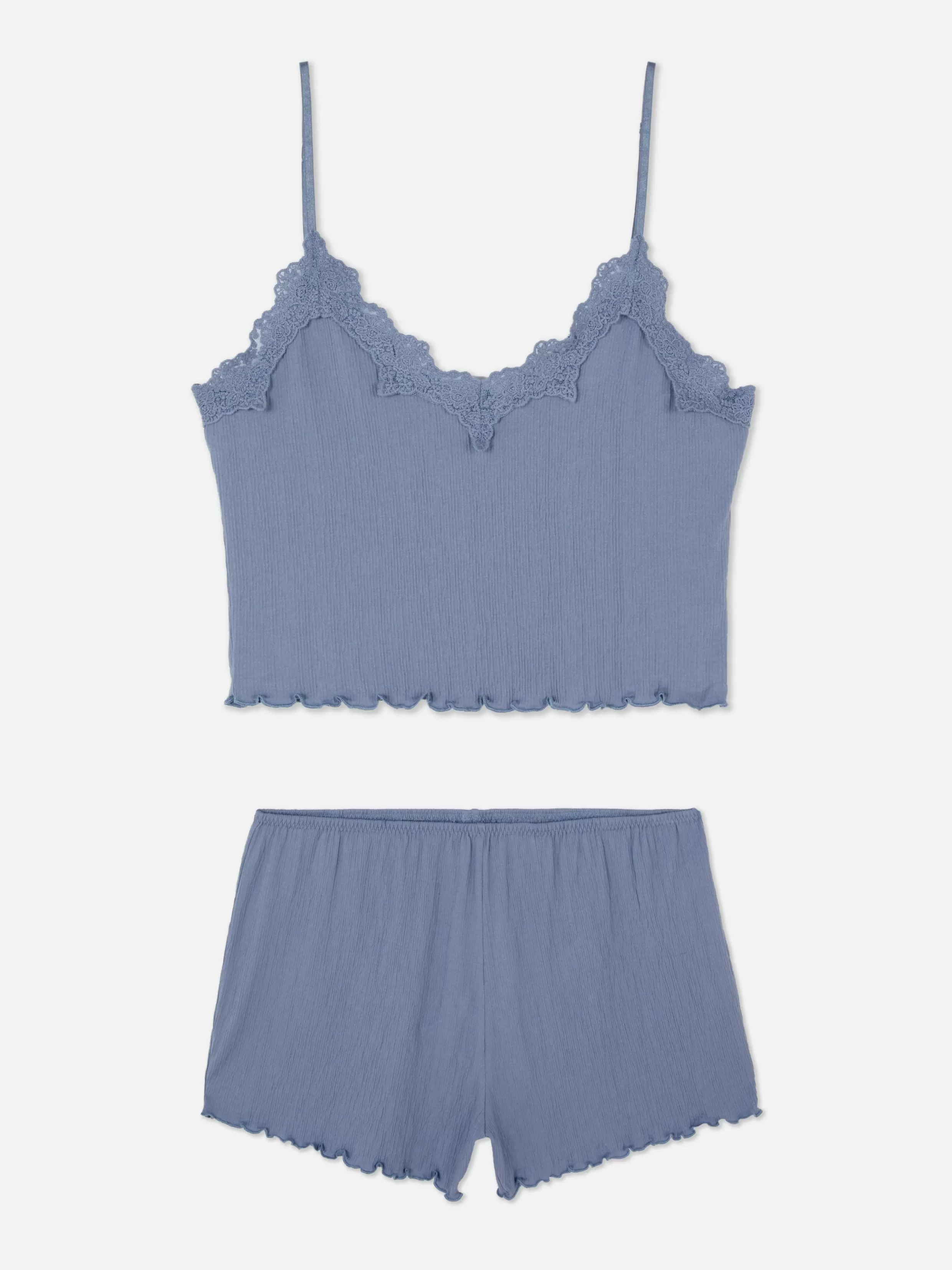 Primark Pyjamasets^Pyjama Met Gerimpeld Kort Hemdje En Korte Broek