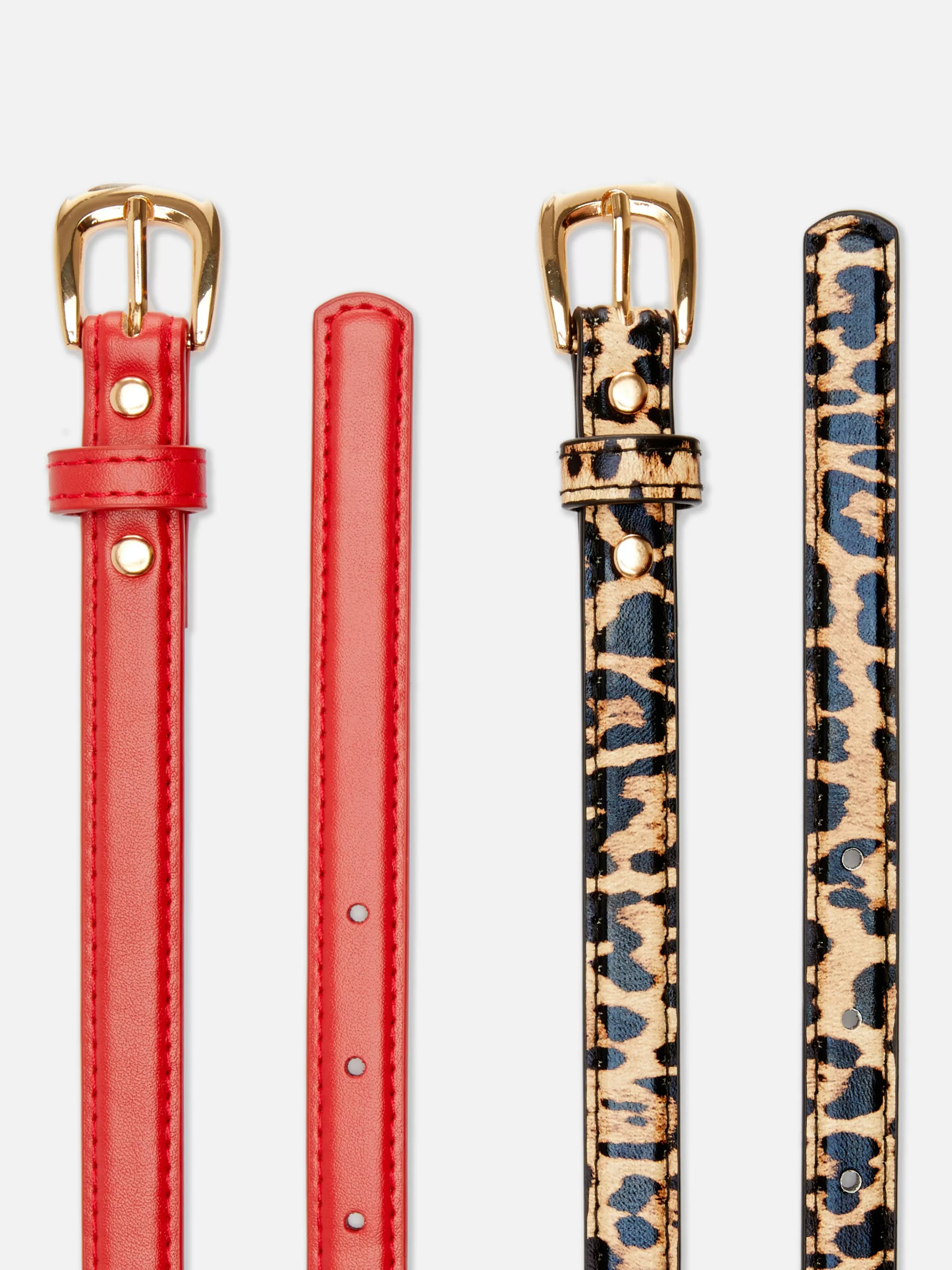Primark Riemen^Smalle Imitatieleren Riemen, Set Van 2
