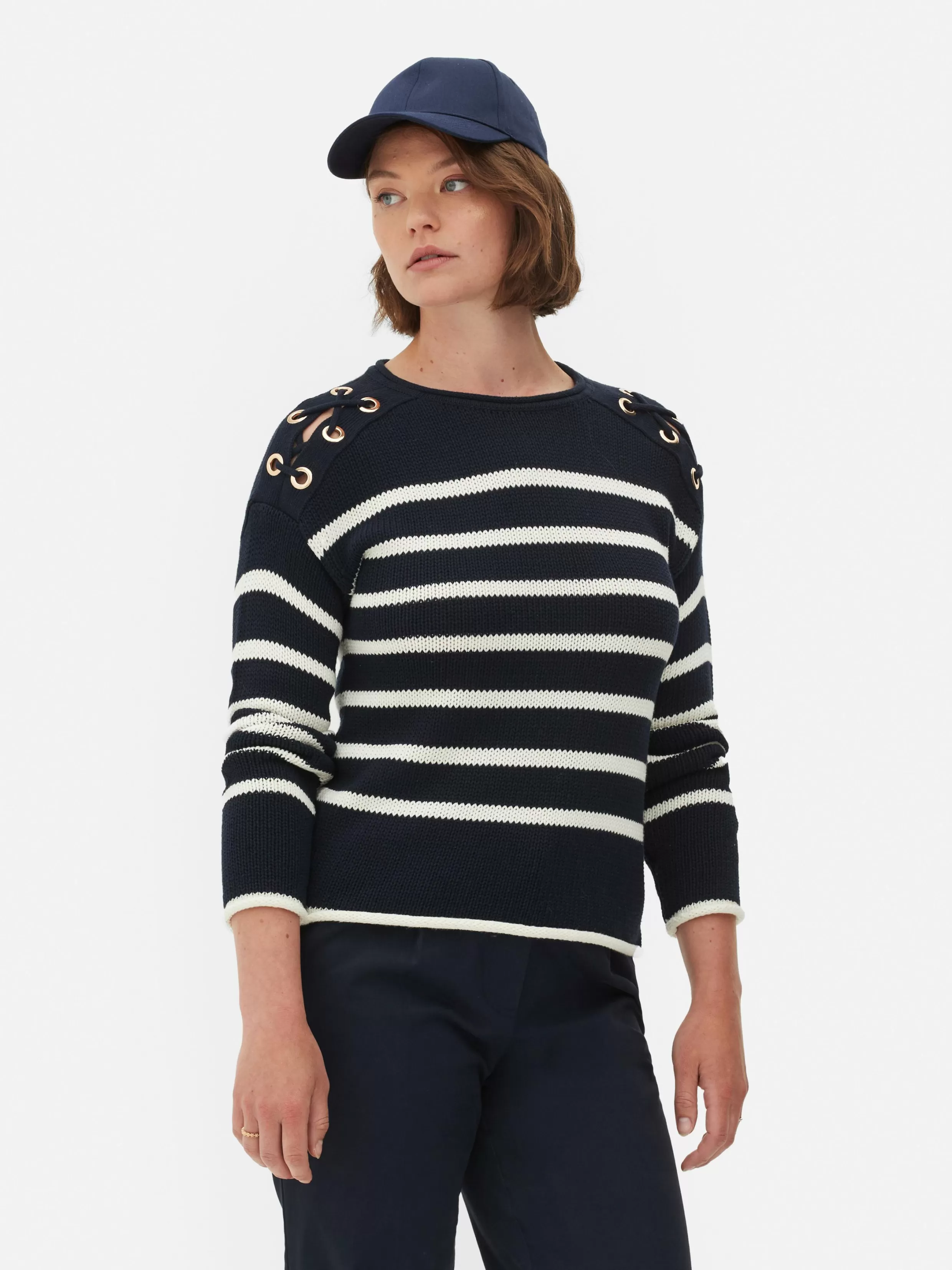 Primark Truien En Vesten^Trui Met Strepen En Rasterdetails