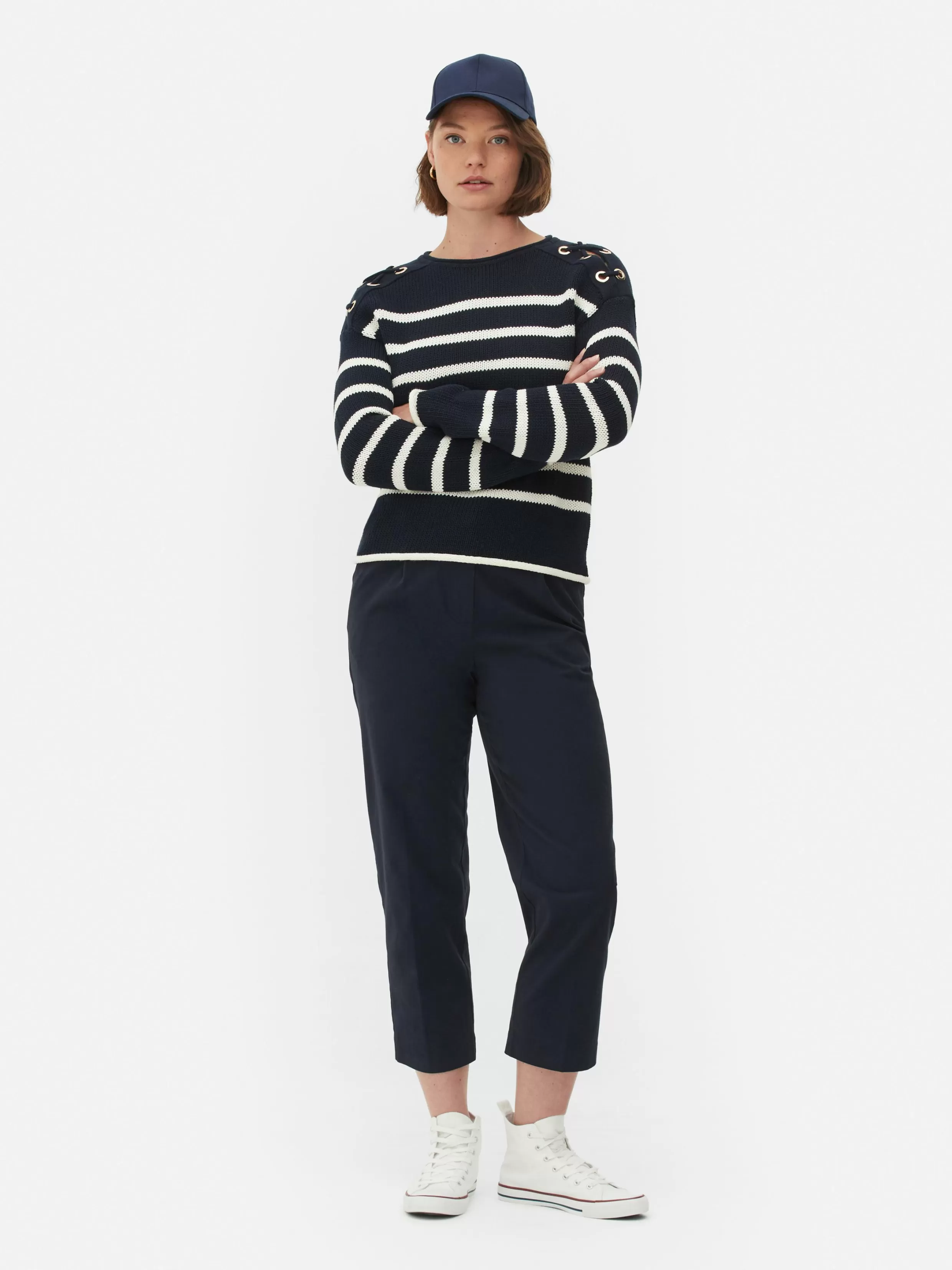 Primark Truien En Vesten^Trui Met Strepen En Rasterdetails