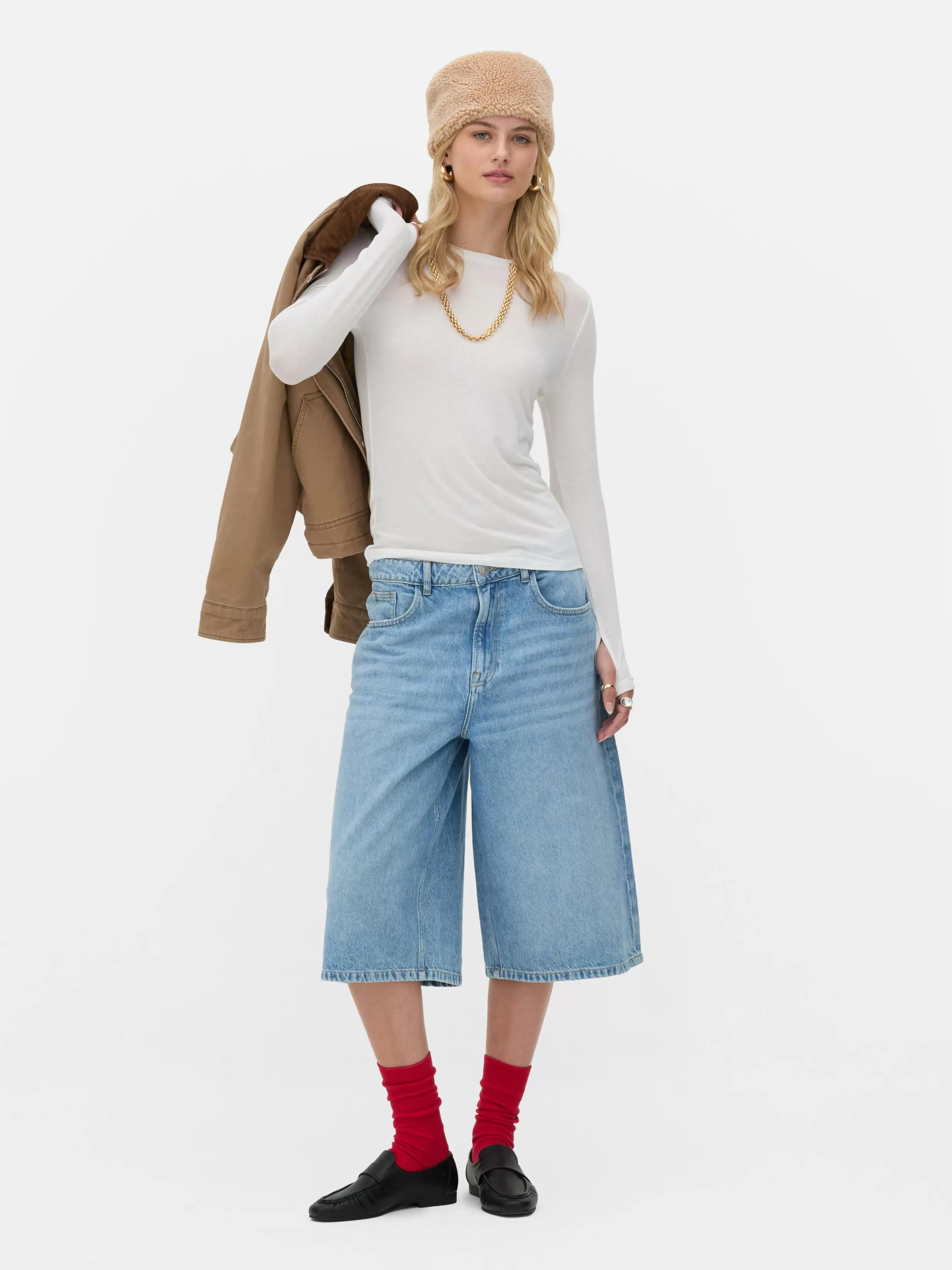 Primark Warme Winterkleding | Tops En T-Shirts^T-shirt Met Lange Mouwen En Stretch Rita Ora
