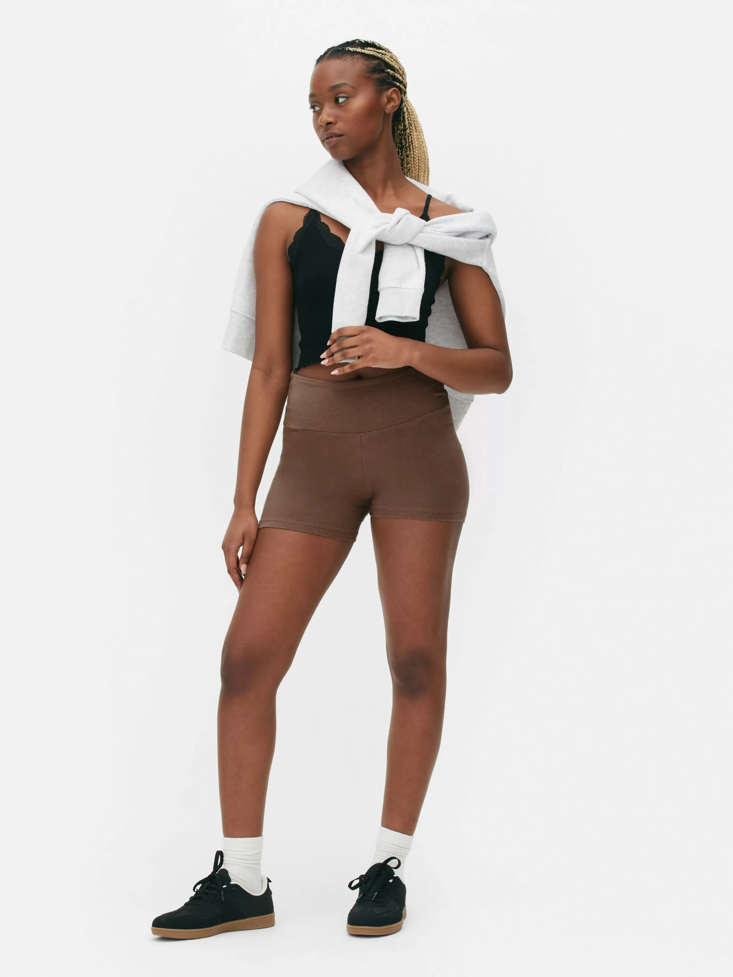 Primark Korte Broeken^Yogashort Met Hoge Taille, Set Van 2